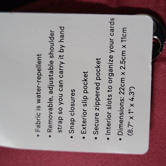 Lululemon crossberry clutch etc  bag tagged gorgeous maroon color gold accents - Picture 12 of 15